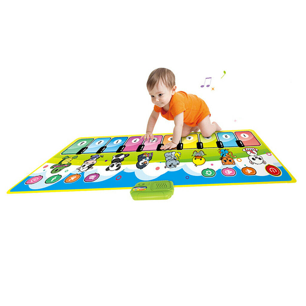 Keyboard Piano Play Mat Blanket Carpet Musical Educational for Baby Girl