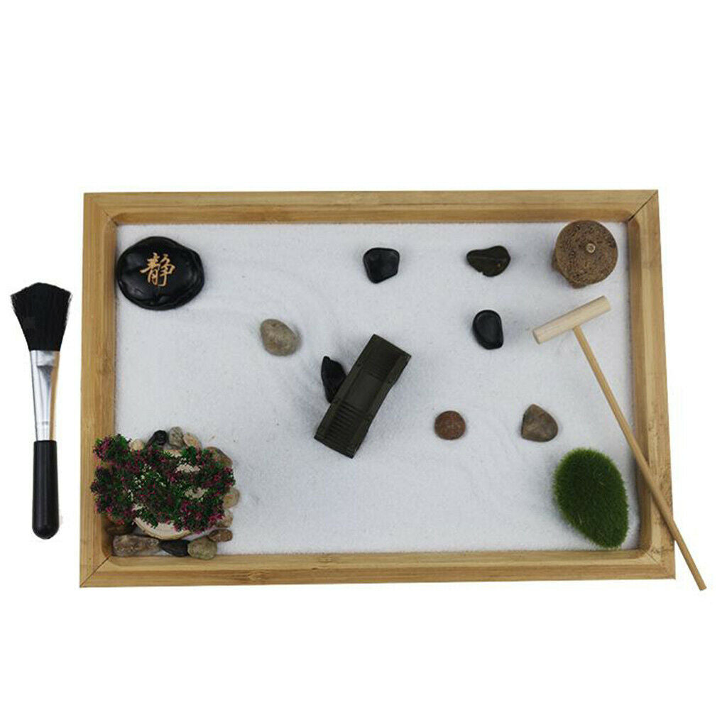 Zen Garden Rake Rocks Desktop Sand Garden Play Office Home Decor Meditations