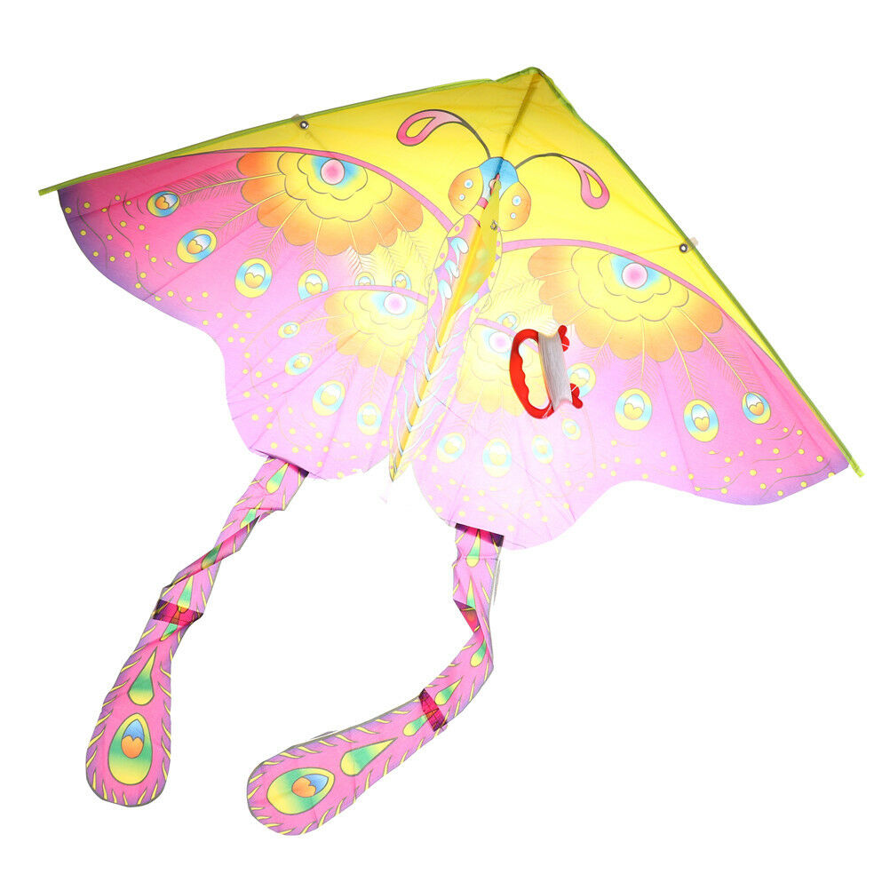 90*55cm Rainbow Butterfly Kite Outdoor Foldable Kids Kite With 50M Control Line