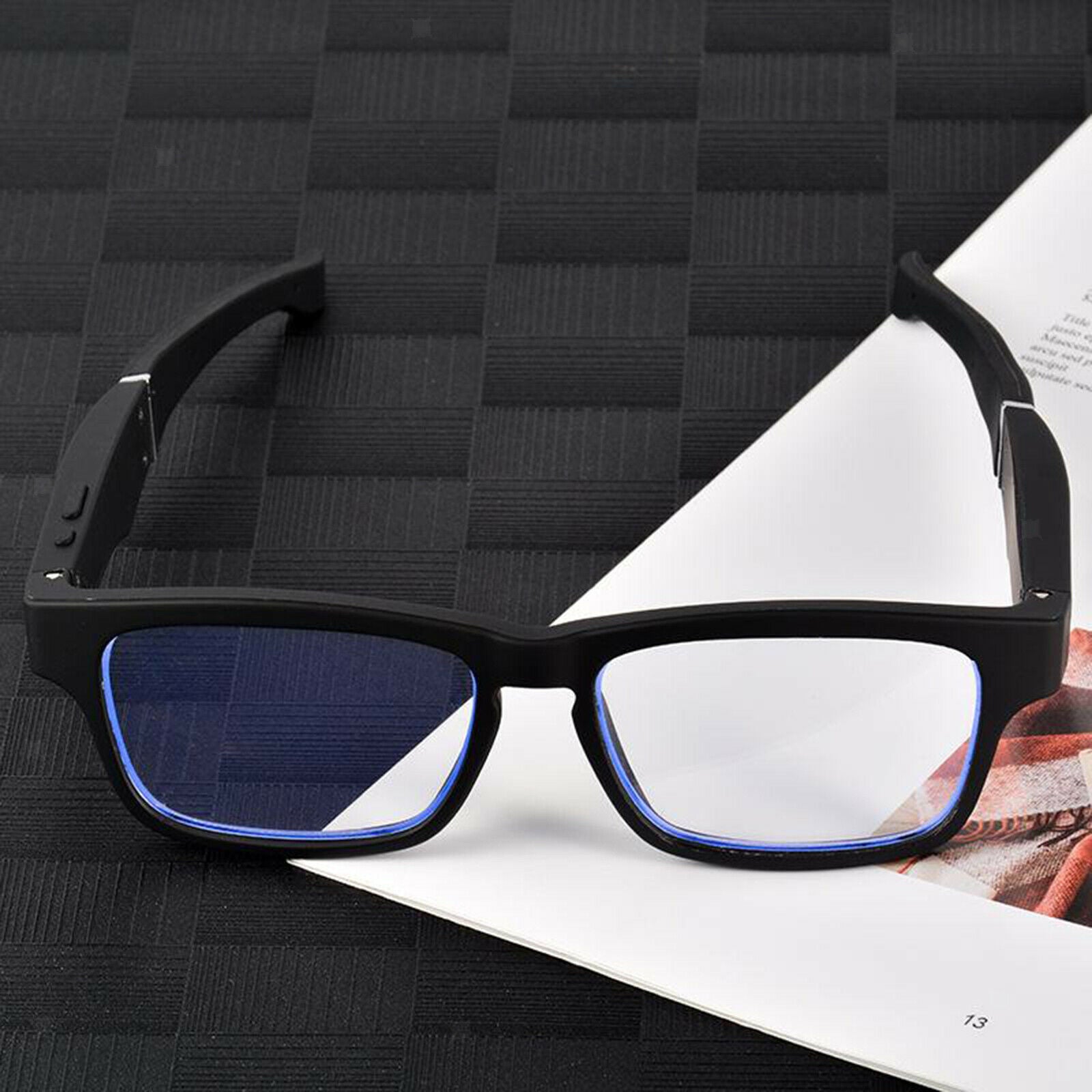 1x Glasses Wireless Music Headset Audio Speaker Anti-blue Hands-Free Calling