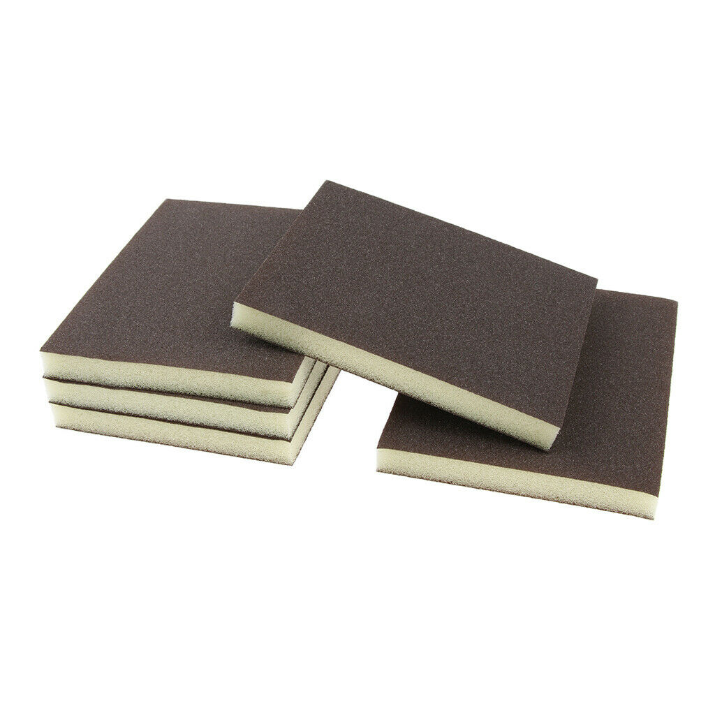 5 Pcs Coarse/Medium Grit Sanding Sponge Grey Small Area Polishing 80 Grit