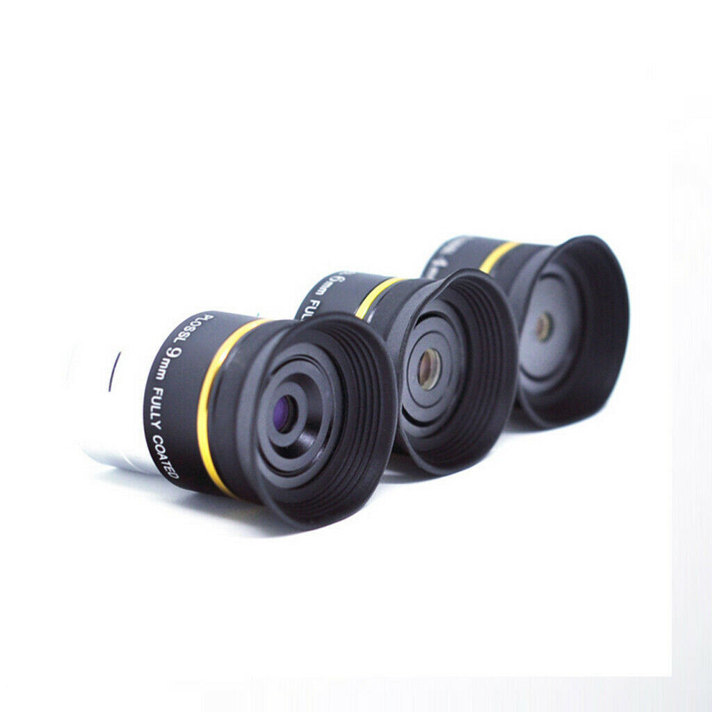 Set of 3 4,6,9mm 1.25" PLOSSL Eyepiece Lens Astronomical Telescope Parts