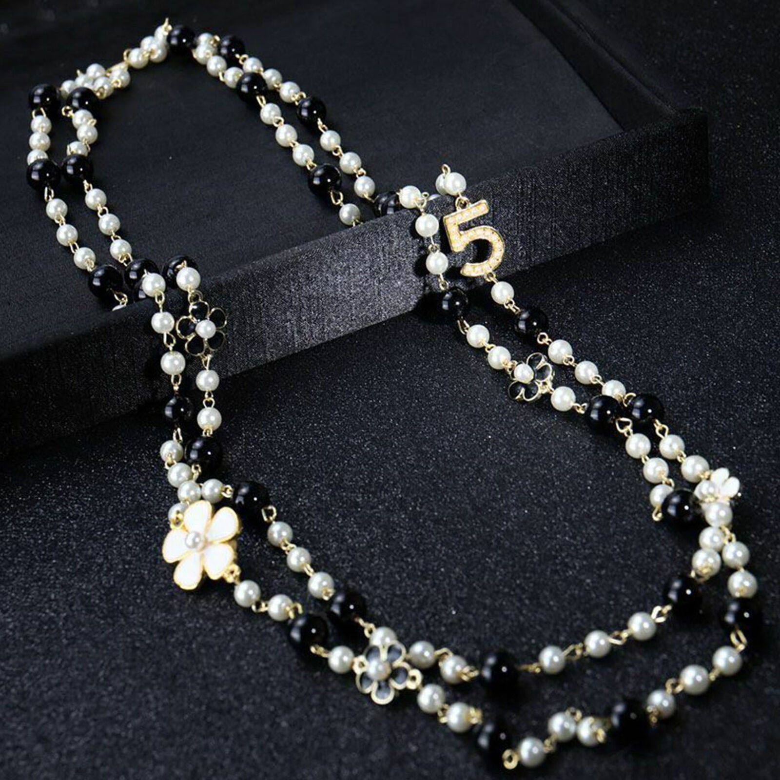 Multi-Layer Chic Camellia Women Necklace Luxury Ornamental Long Pendant Jewelry