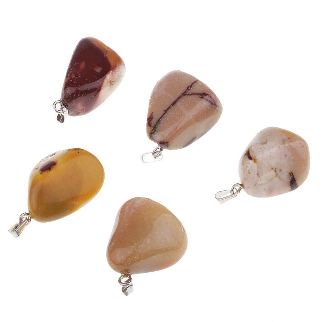 Mineral Polished Stone Pendant Necklace Jewelry Making DIY Unique Yellow