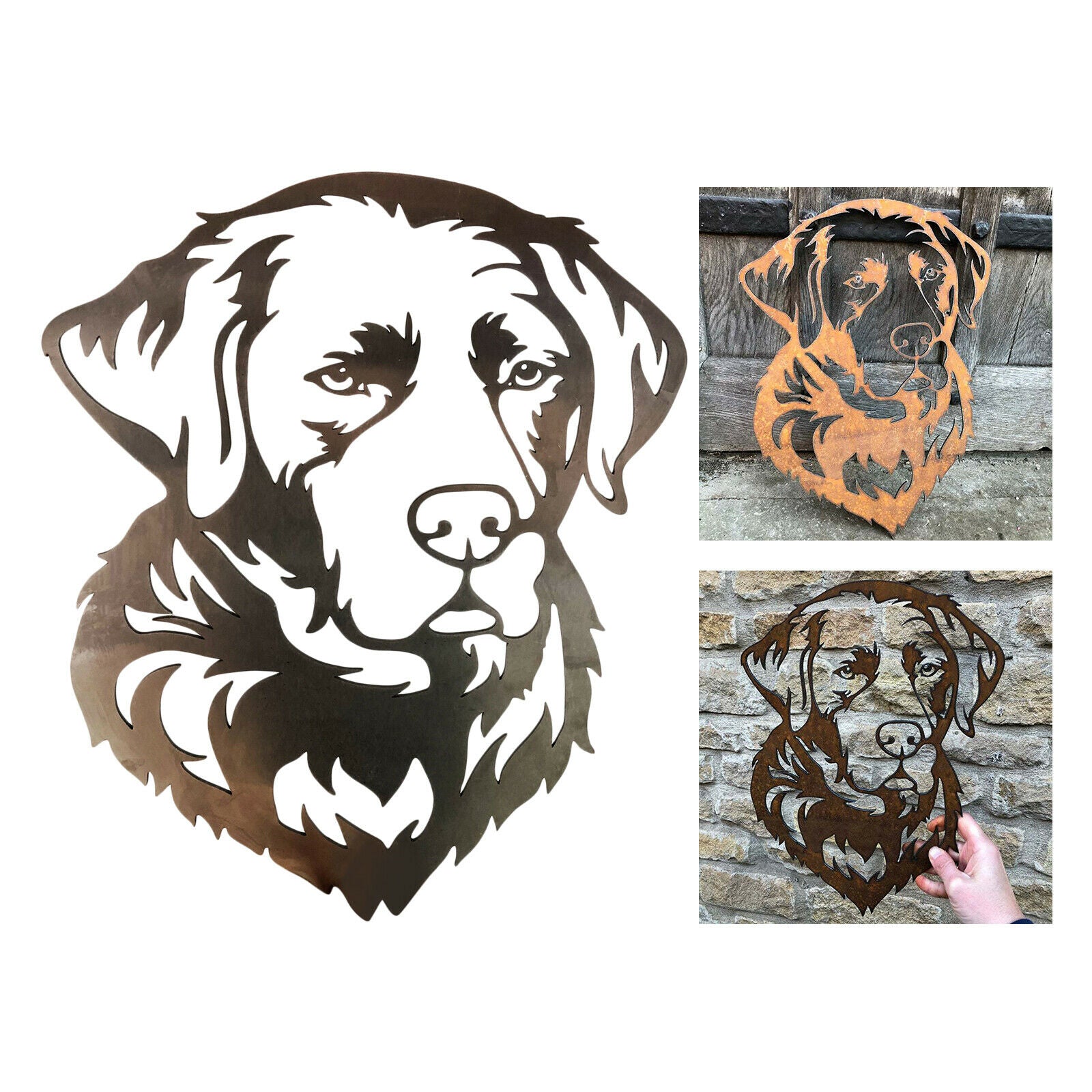Cute Silhouette Garden Dog Yard Decor Ornaments for Fence Courtyard Gifts