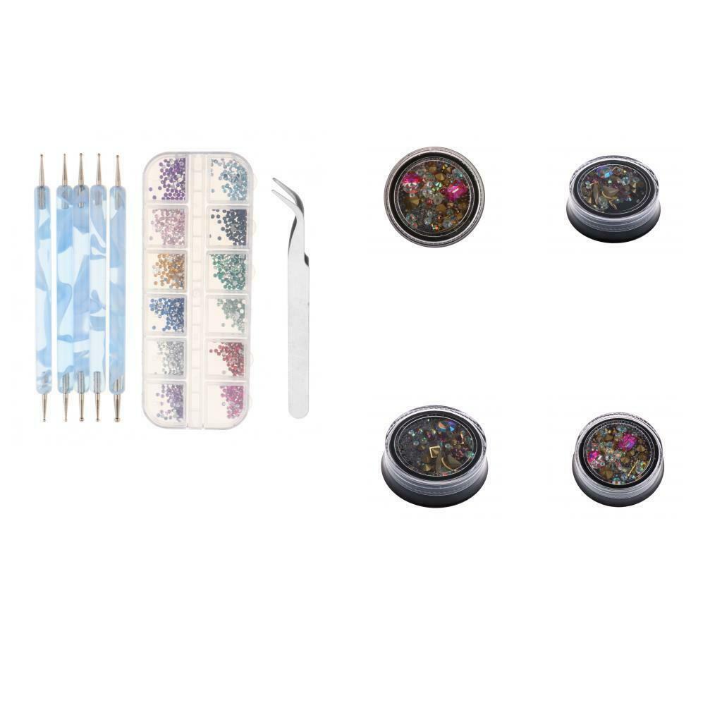 Nail Art Mixed Drill Studs Flat Back Rhinestones Glitter Gem Bead Manicure L