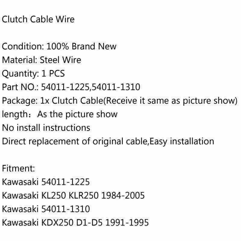 Clutch Cable 54011-1225 For Kawasaki KL250 KLR250 84-05 KDX250 D1-D5 91-1995 P