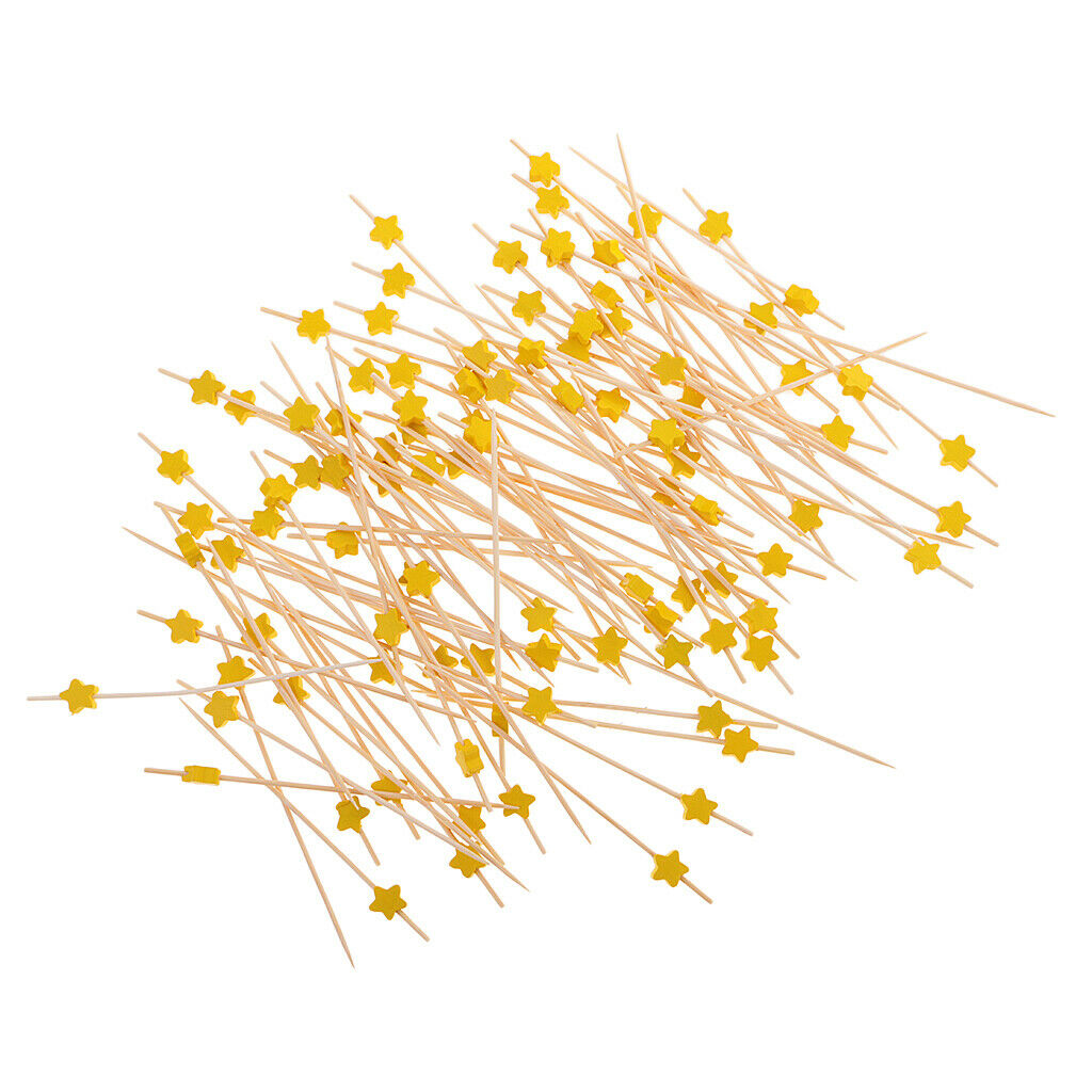 Pieces of 200 Star Bamboo Catering Paddle Finger Food Picks Cocktail Party