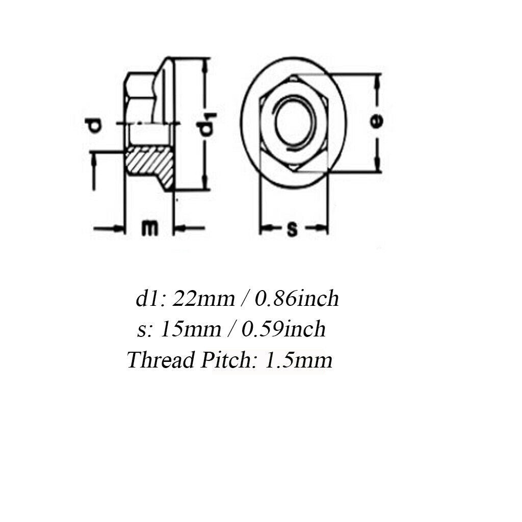 4Pair Bike Axle Nuts Bicycle Bolt Flange Road Mountain Cycle Replacement