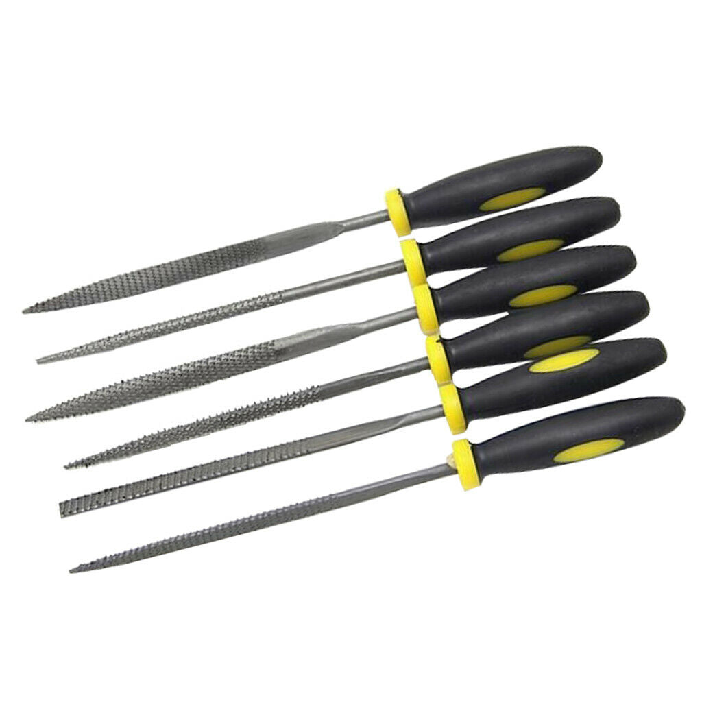6Pcs Mini Filing Rasp Needle File Wood Hand Woodworking Files Tools 3x140mm