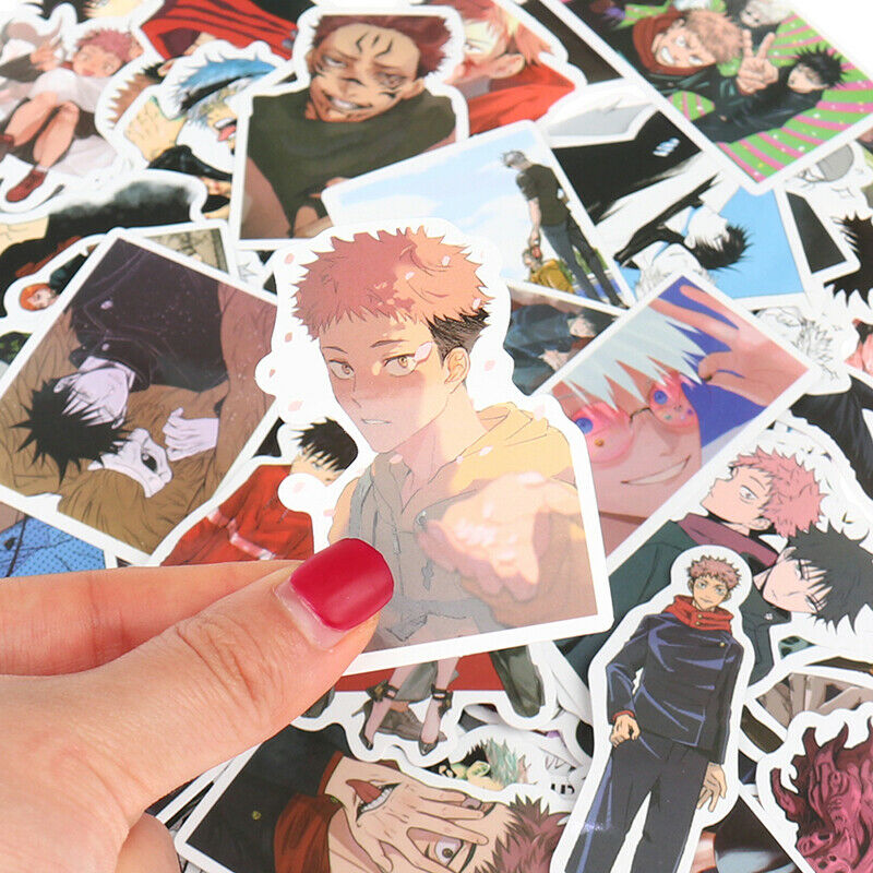 100pc Anime Jujutsu Kaisen Stickers Snowboard Laptop Luggage Guitar Suitc.l8