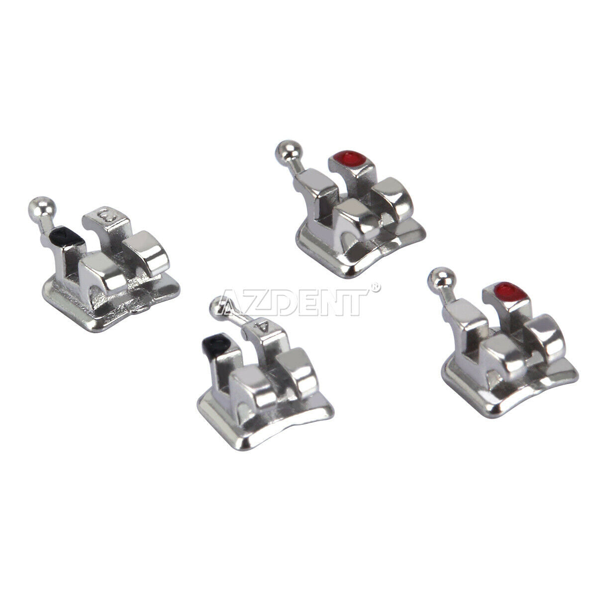 20X AZDENT Dental Dental MIM Monoblock Metal Brackets Mini MBT.022 Hooks 3-4-5
