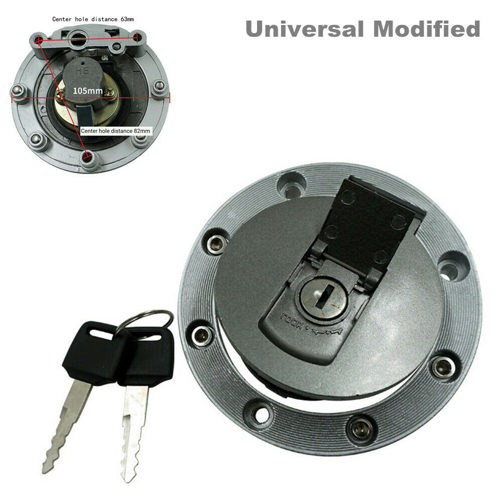 Universal Modified Motorcycle Bikes Fuel Gas Tank Cap Lock with 2 Keys Set 105mm