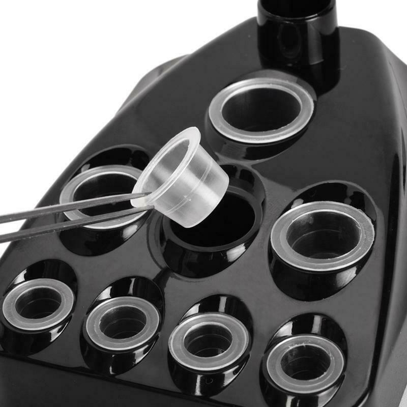 9 Holes 2 in 1 Plastic Pen Holder Stand for Microblading Pigment Ink Cup