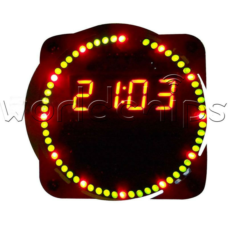 DS1302 Rotating LED Electronic Digital Clock DIY Kit 51 SCM Learning Board 5V