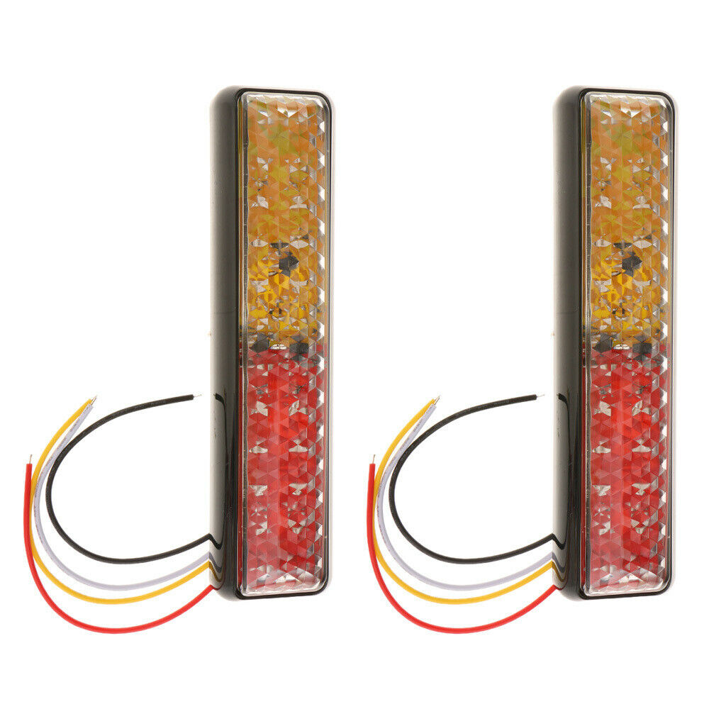 2 Pieces Car Side Marker Turn Signal Tail Lamp Lights Dual Color LED