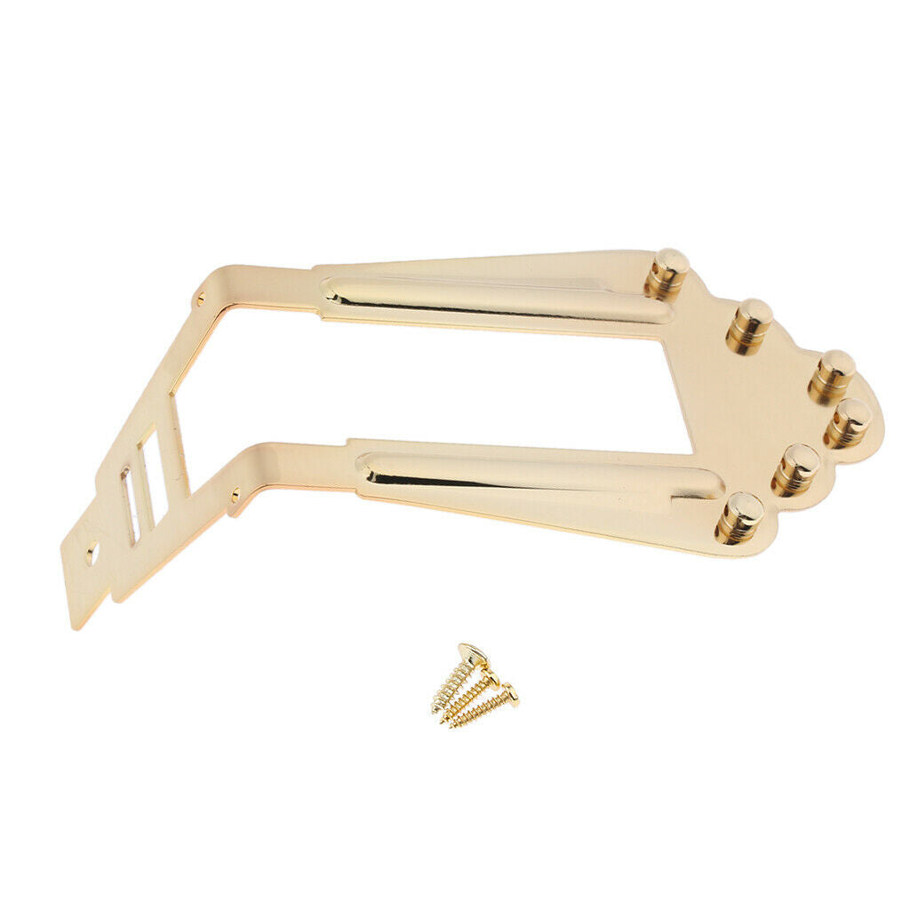 Metal 6 String Jazz Guitar Tailpiece Bridge for Archtop Guitar Replacement