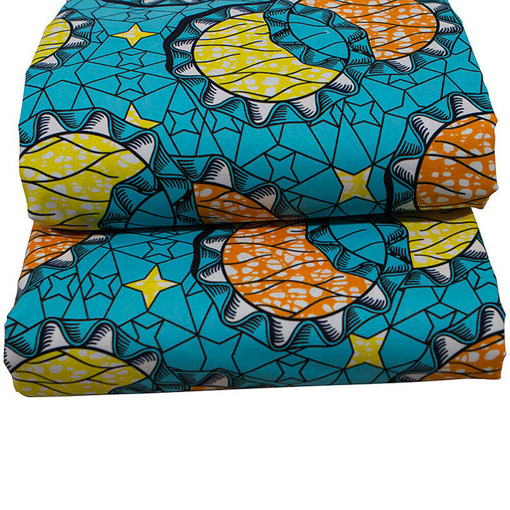 African Ethnic Polyester Printed Cloth Floral Fabric Clothes Bag Sewing Material