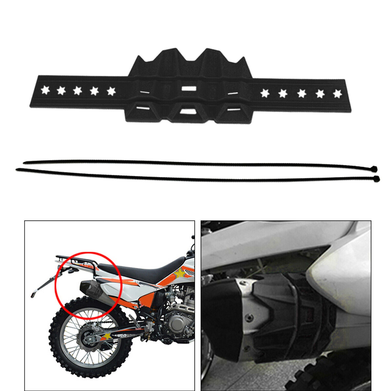 Motorcycle Exhaust Muffler Silencer Protector Motorcross Motorbike Black