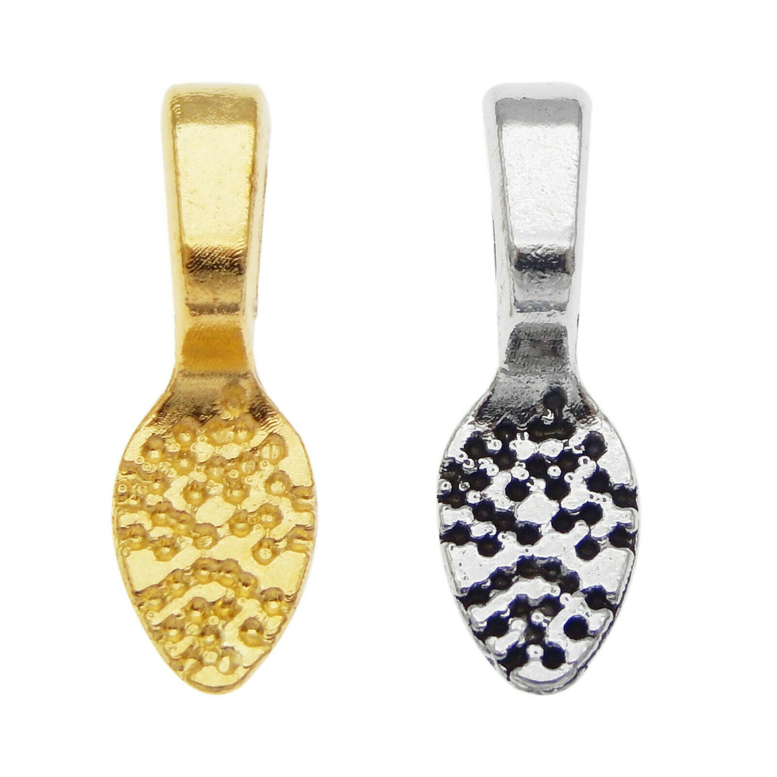 40 Mix Glue On Bails Alloy For Pendant Earring DIY Jewelry Connectors 21*7mm