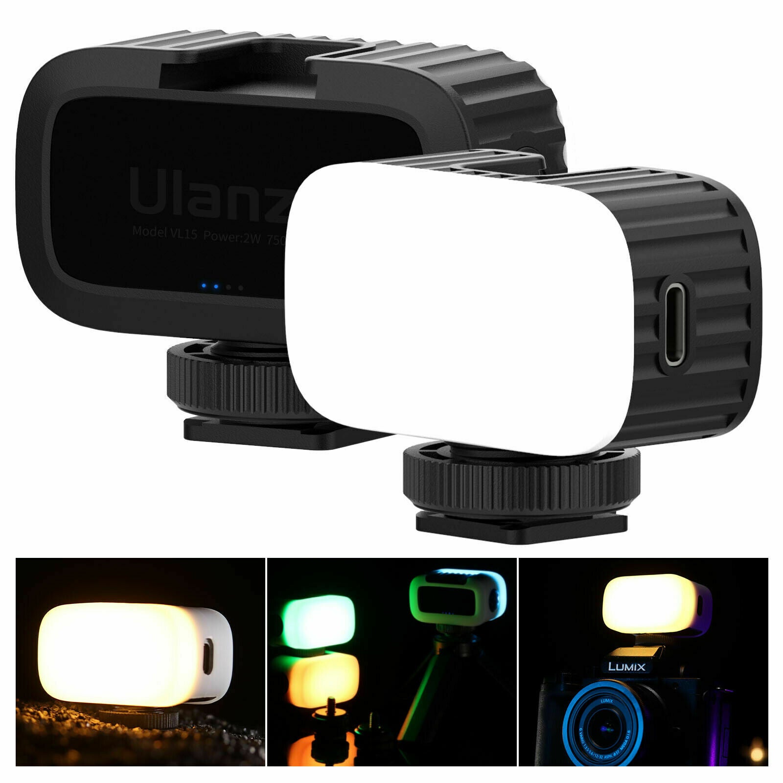 Ulanzi VL15 Mini Dimmable RGB LED Fill Light Photography Lamp for Phone Camera