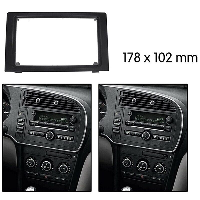 Car Stereo Radio Fascia Dash Panel 2 Din e Trim Kit for SAAB 9-3 2007-2011 N4Y4