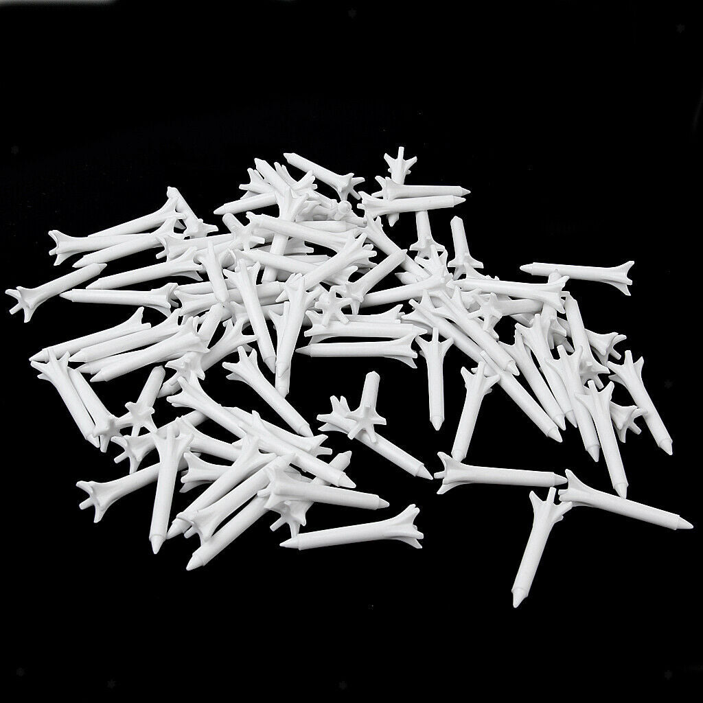 Pack Of 100 Plastic Claw Crown Golf Tees 38mm ( 1 1/2 Inch) Golfer Accessory