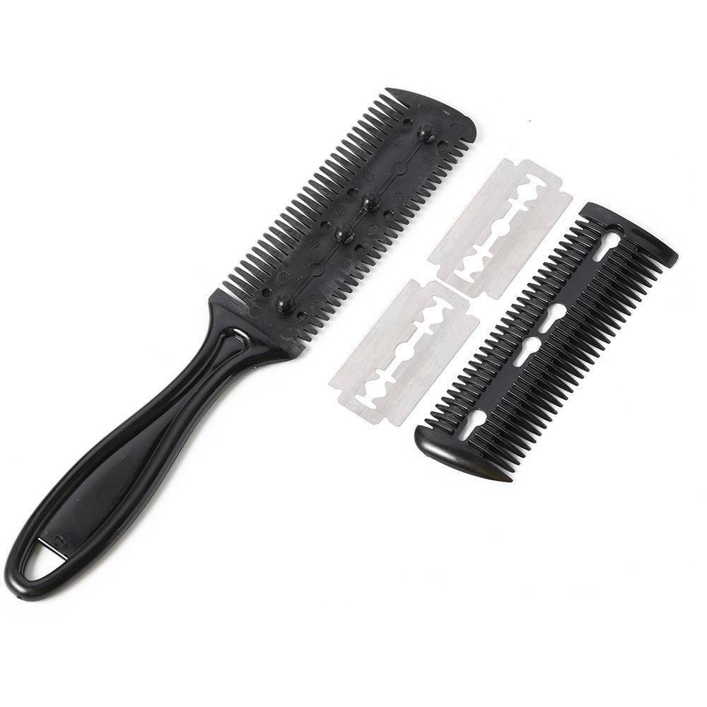 3x Hair Brush Cutter Comb Beard Trimmer Cut Thinning Slice Hair Shaper Razor Hot