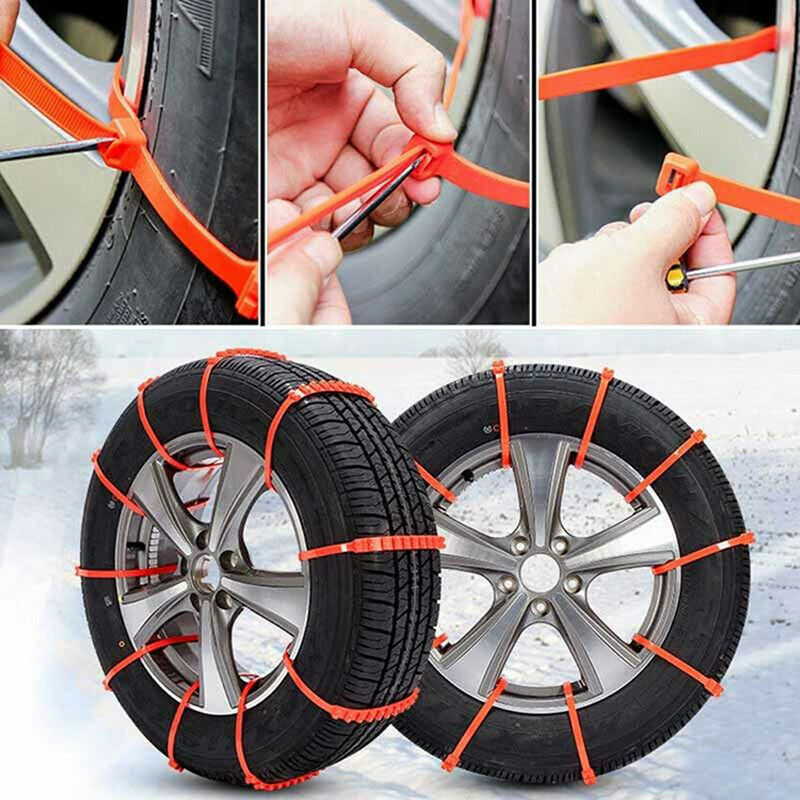 1PC Car Wheel Accessories Anti-skid Snow Tire Chain Nylon Strap Belt Univers:0DD
