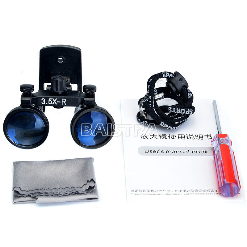3.5X-R Dental Surgical Magnifying Loupes Binocular Glass Magnifier Clip Type