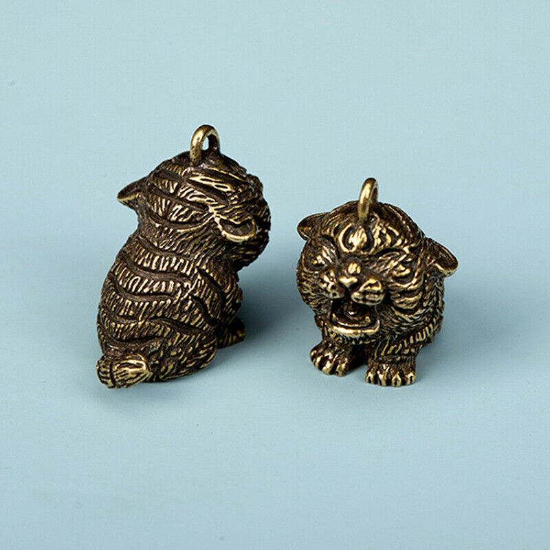 Metal Brass Tiger Key Chains DIY Hangings Jewelry Accessories Animal Figuri JD