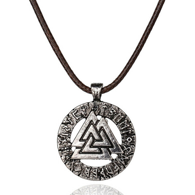 Cool Necklace Gals Viking Symbol Pendant Thor's Hammer Circle Necklace Jewel Pb