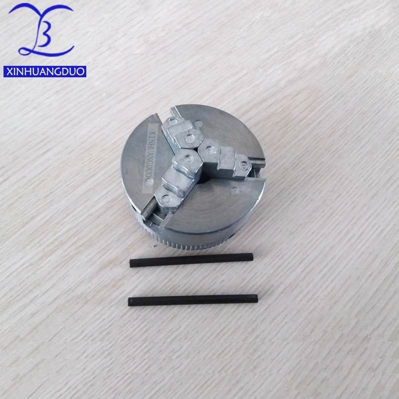 Z011 2" 45mm 3 Jaw Chuck 1.8~56mm /12~65mm Clamping for Mini Lathe+2 Lock Rods