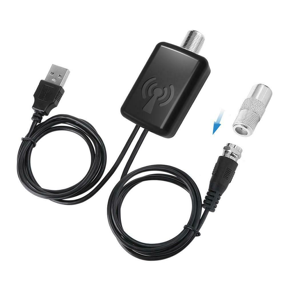 Digital TV Antenna VHF UHF Aerial with Amplifier 80 Miles DVB-T/T2 Receiver @
