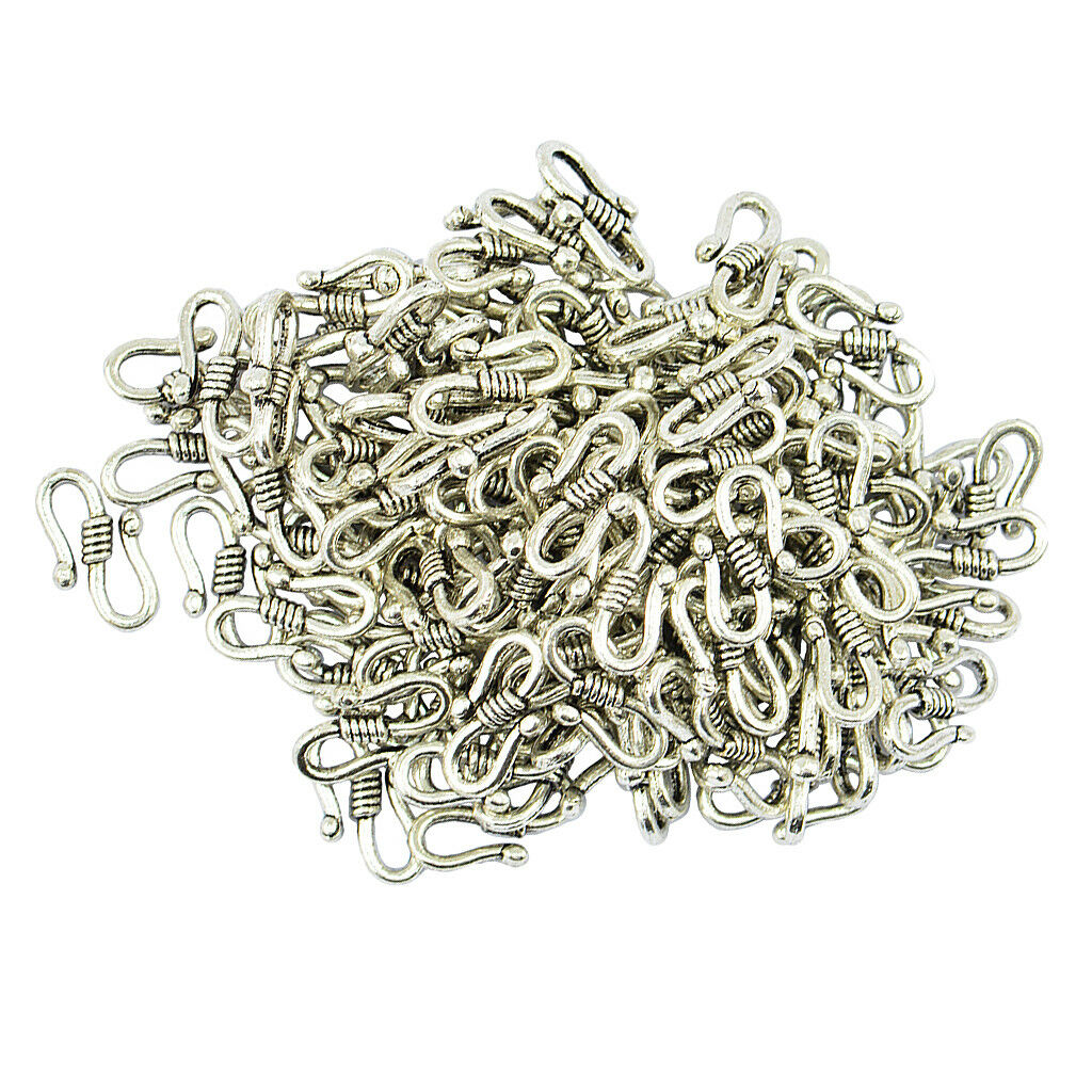 100x Necklace Pendant Connector Clasp Claw Charms S shape Hook Jewelry Craft