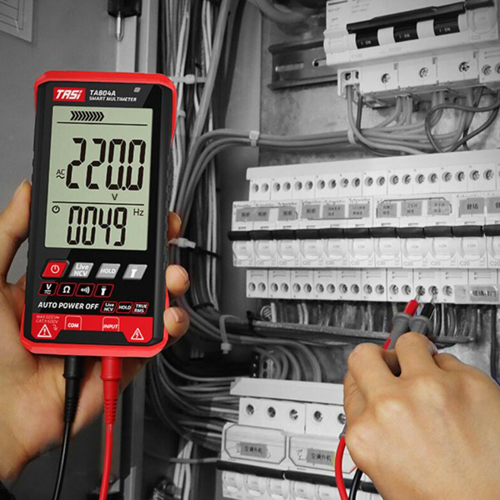 3.5 inch Digital Multimeter Tester AC DC Volt Ohm NCV Test Meter Auto Range