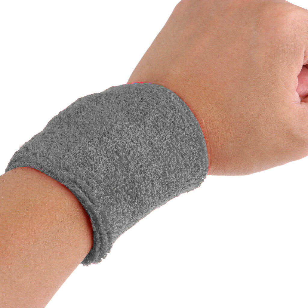6 Pieces Gym Unisex Sports Cotton Sweatband Sweatband Wristband