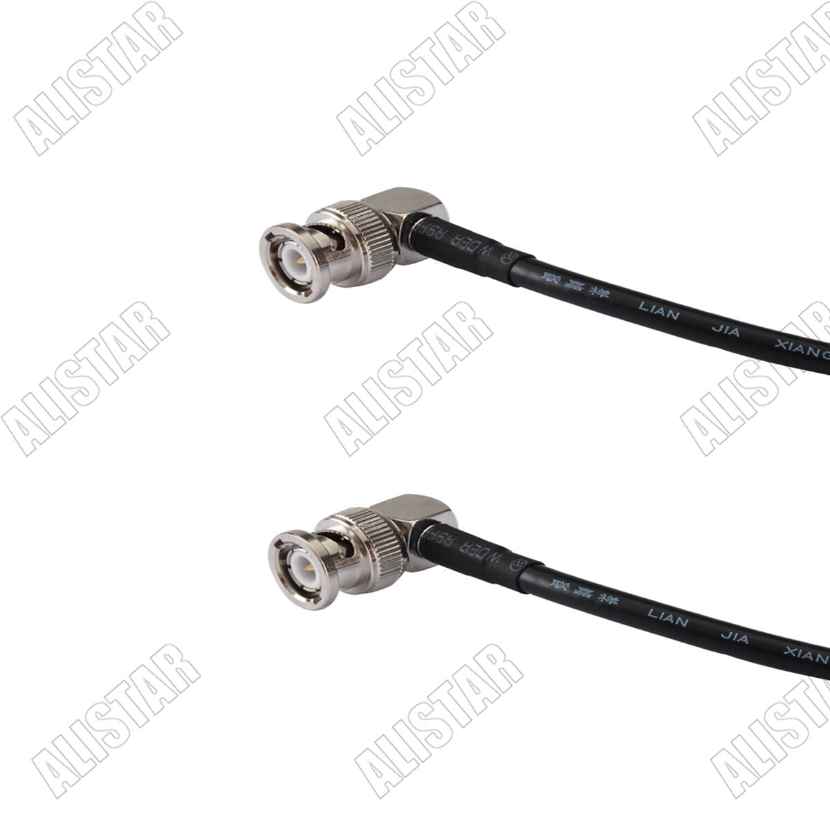 2 Meters BNC plug right angle to BNC plug male right angle pigtail cable RG58