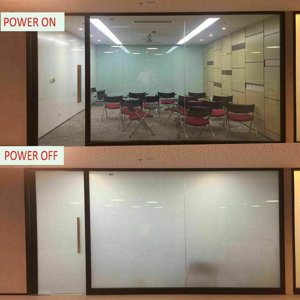 6" x 12" Opaque White Window Tint Self-adhesive Glass Film Switchable Controller