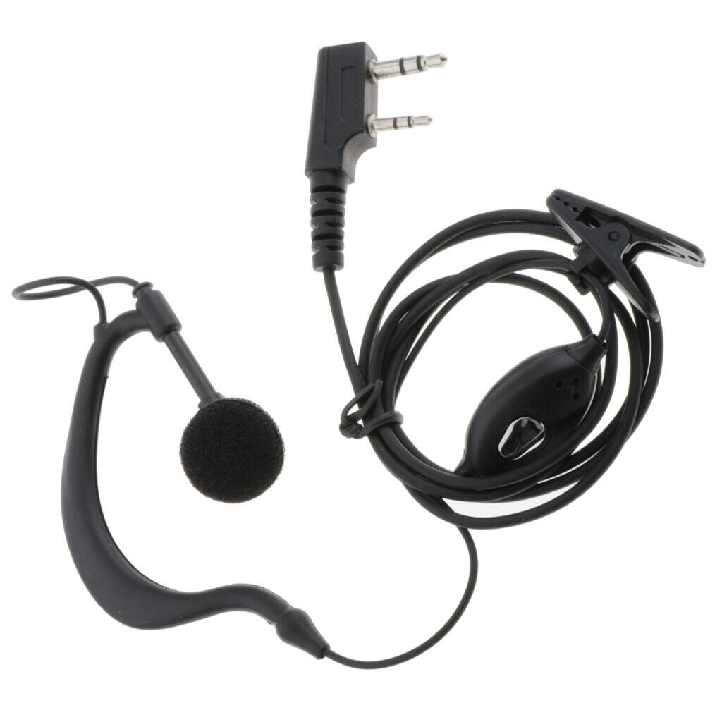 2PC 2 PIN Earpiece Ear Hook Interphone Earphone for BAOFENG UV5R+ BF-888S