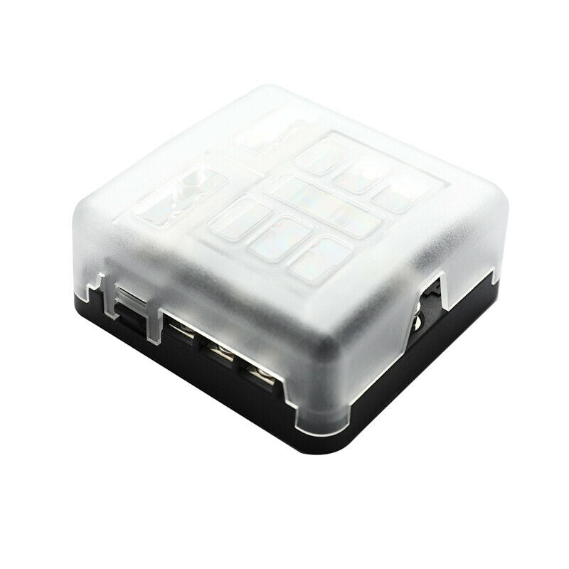 6 Way Fuse Box with screw Blade Fuses Holder Block Car Fuses Universal Fittm TH