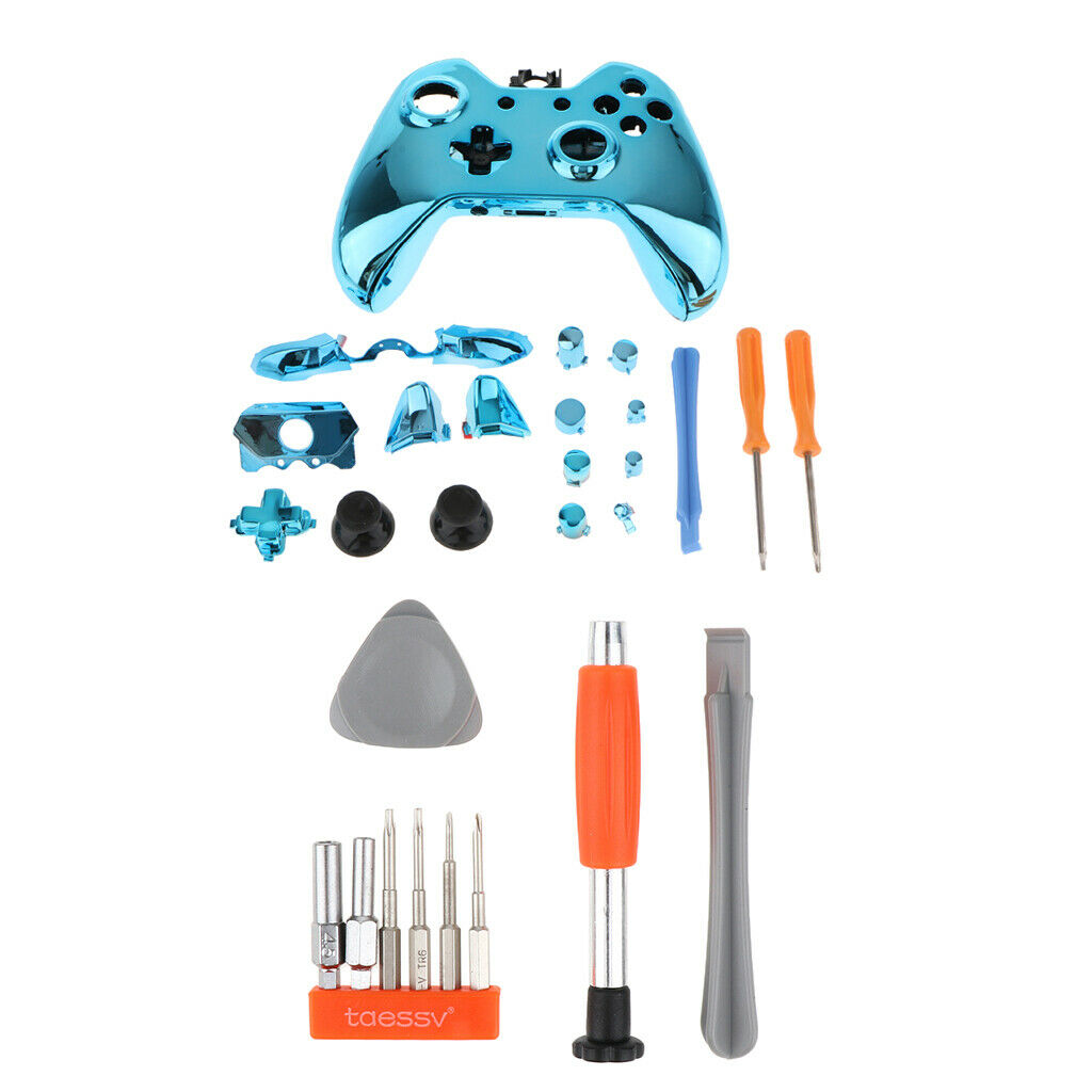 Full Shell Kit Replacement Case Blue & Screwdriver for Microsoft   One