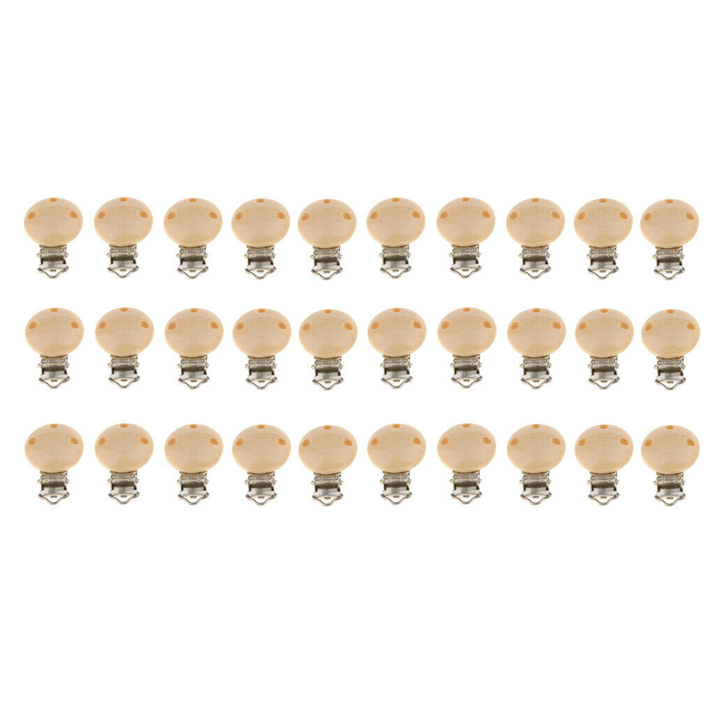 30pcs Baby Pacifier Clip Holder Solid Infant Dummy Clips DIY Bead Tool