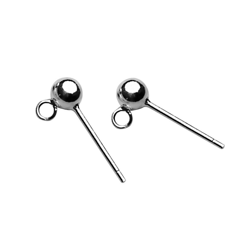 32pcs Stud Earrings Post&Backs Metal Eardrop Blanks W/ Hanging Hoop Setting