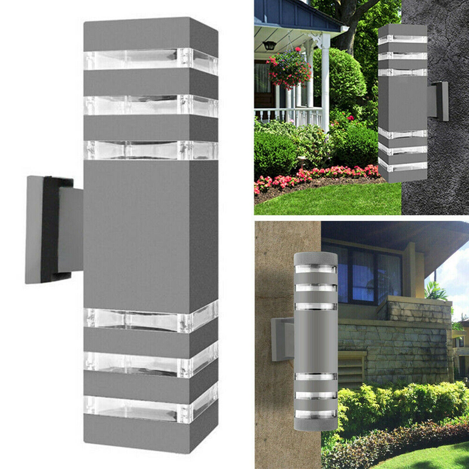 1pc Outdoor LED Up Down Wall Lamp Exterior Light Garage Porch Lights IP65