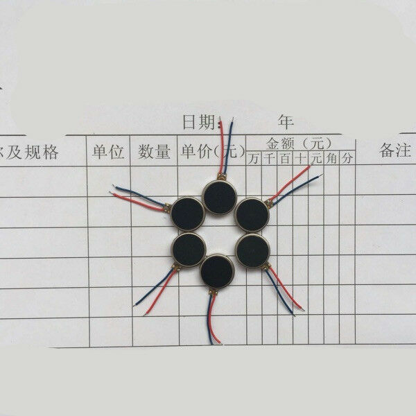 2pcs Buttons vibration DC 3.7V Double Wire Cable Round Head Flat Motor for Phone