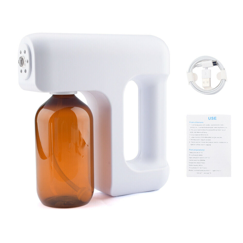 500ML Wireless Nano Blue Light Steam Spray Disinfection Sprayer Gun USB Charging
