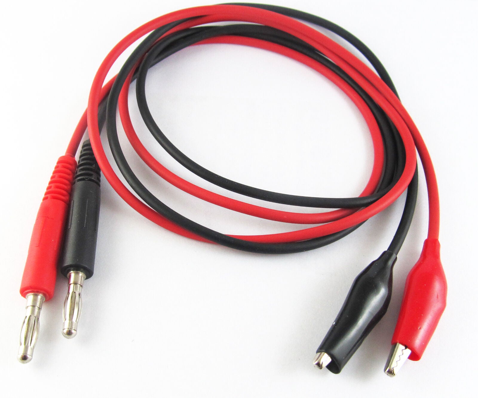 4pairs 0.8M/2.6ft 4mm  High Quality Test Cable Banana plug to Alligator Clip