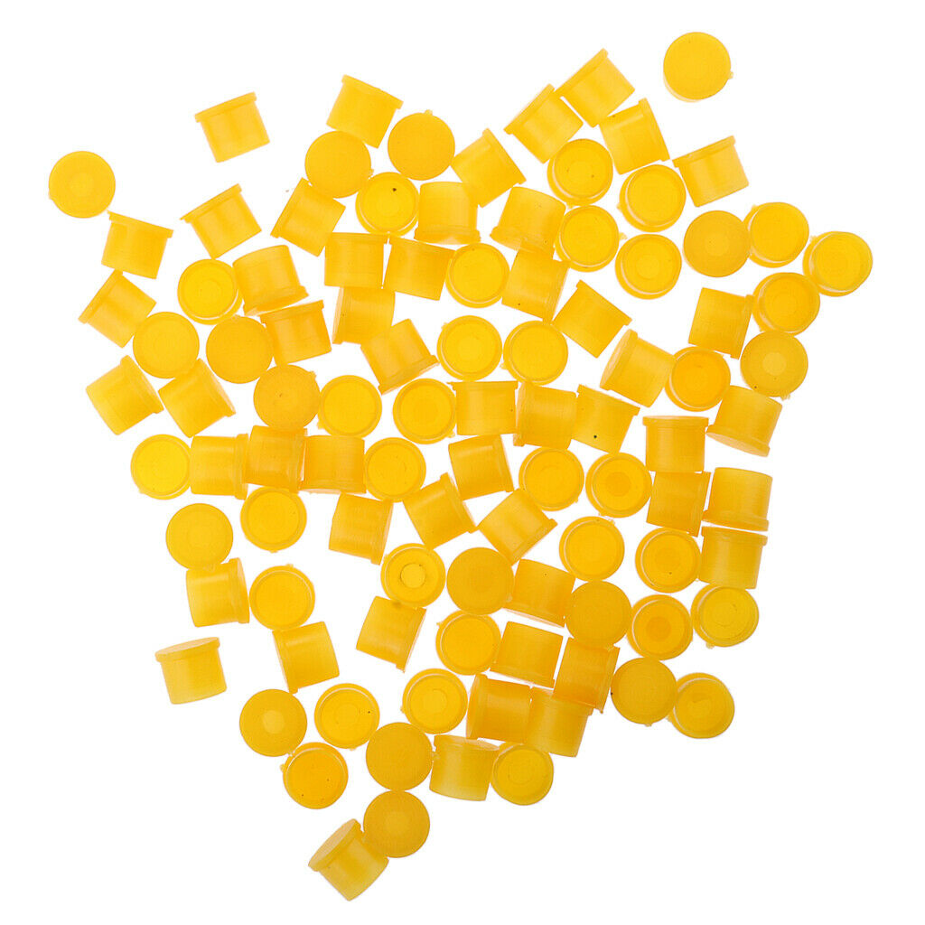 100pcs Yellow Plastic Covers Dustproof Dust  for SMA Female RF Connector