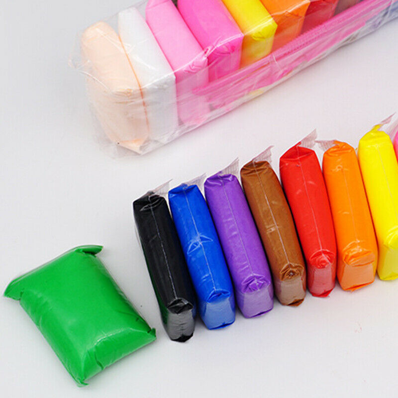 12 Color/set Light Clay Toys Air Dry Polymer Plasticine Modelling ClayFCA